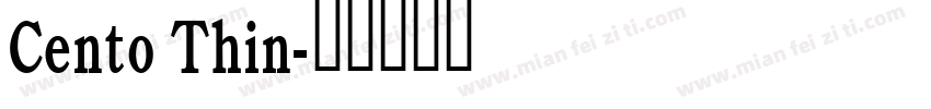 Cento Thin字体转换
